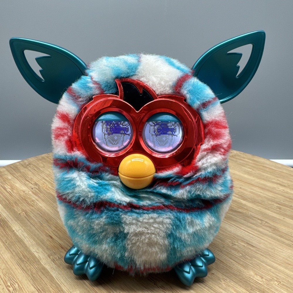 Furby Boom Festive Holiday Sweater Edition Red White Blue Works